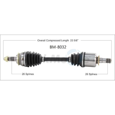 Surtrack Axle Cv Axle Shaft, Bm-8032 BM-8032
